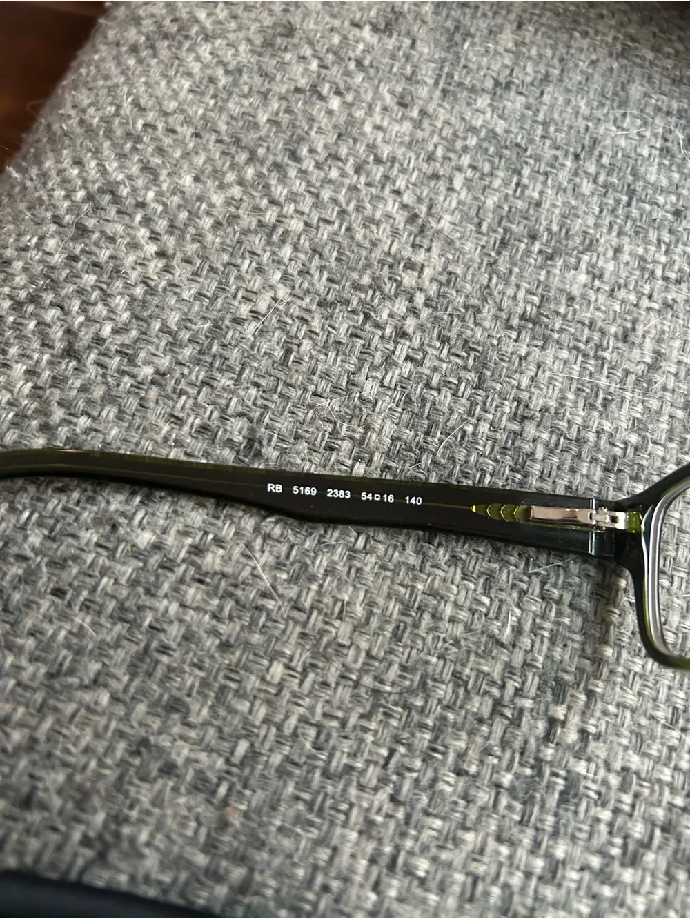 Ray-Ban RB5169 Optics Eyeglasses in a polished Havana-on-green acetate rectangle